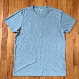 Bonobos Heathered Sky Blue Short Sleeve Pocket Tee Slim Fit Large